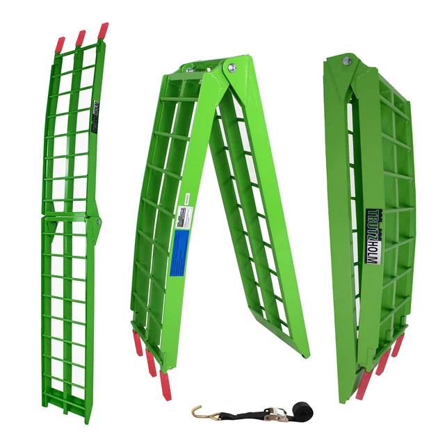 Rampa di Carico Lastre Alluminio 340 KG Pieghevole Verde
