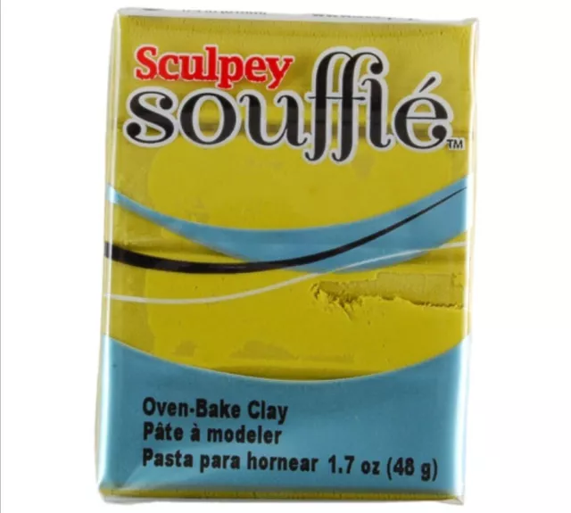 Sculpey SOUFFLE Oven Bake Polymer Clay Block 48g -Key Lime