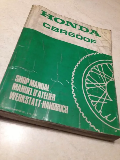 Manuale Officina Honda CBR600F CBR 600 F Ed. 87 Shop Manuale Werkstatt-Handbuch