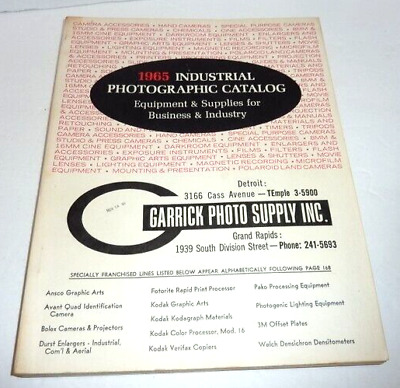 1964 Garrick Photo Supply Company catálogo fotográfico Grand Rapids Michigan