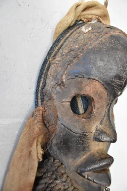 Arte africana Maschera in legno Dan-Nguere Lato avorio più di 60 anni 2
