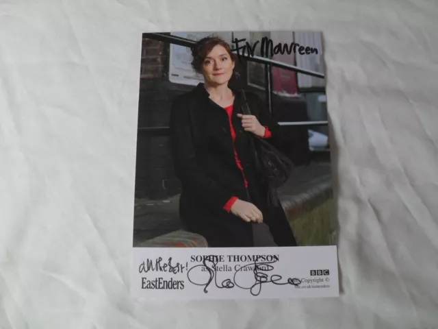 SOPHIE THOMPSON - Autographed cast card signed by Sophie Thompson EASTENDERS