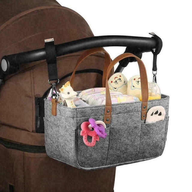 1*Baby Diaper Caddy Nursery Felt Storage Infant Wipes Bag F Nappy CS J2Q7 8