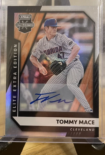 2021 Panini Elite Extra Edition Tommy Mace Autographed Cleveland Guardians #69