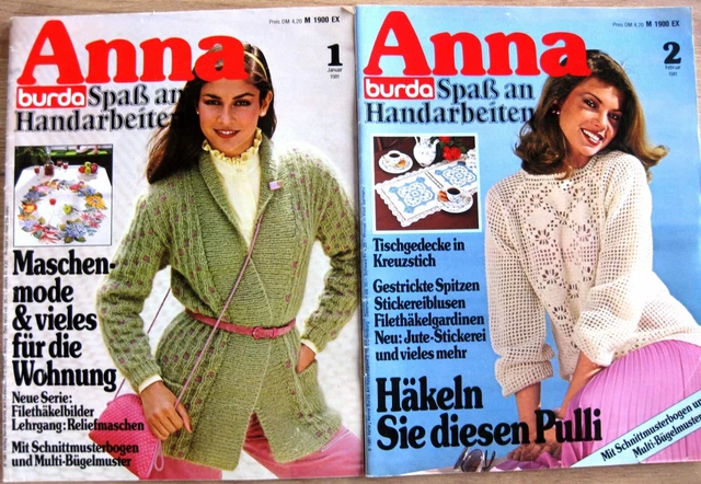 12 BURDA - ANNA Spass an Handarbeiten Hefte aus 1981 2