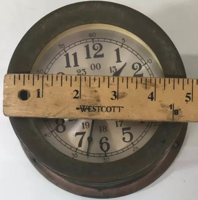 Vintage 6.25" Brass Seth Thomas by Talley 1037-002 Maritime Clock 2