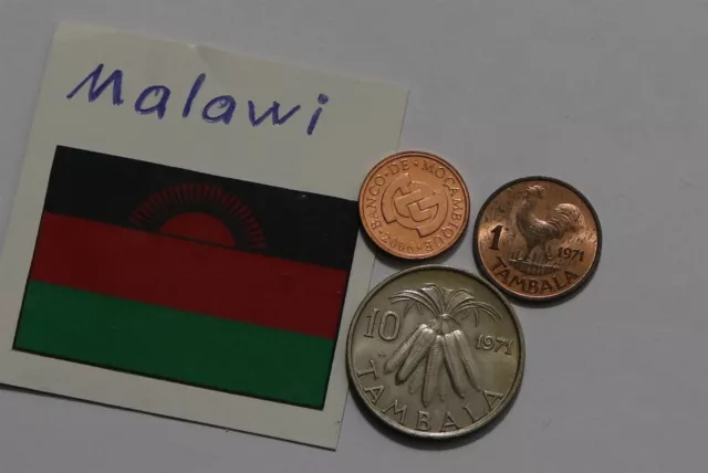 🧭 🇲🇼 Malawi & Mozambique - 3 Coins Lot B55 #72 Zc18