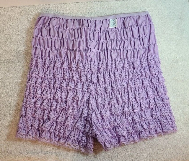 Partners Please Malco Modes Size L Dance Bloomers Ruffles Lilac Vintage