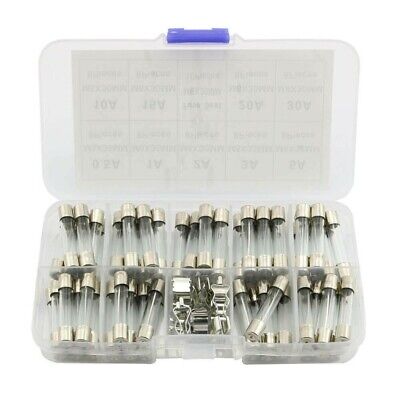 Coup Rapide Voiture Fusibles 5×20mm 0.1A Cartouche en Verre Fuse Fast-Blow Fusibles en Verre Gebildet Assorties Kit de 100pcs Fusible Verre 