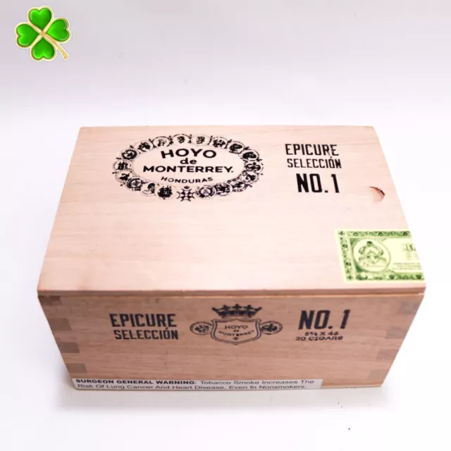 Hoyo de Monterrey Epicure Seleccion No. 1 EmptyWood Cigar Box 6.5" x 4.5" x 3.5"