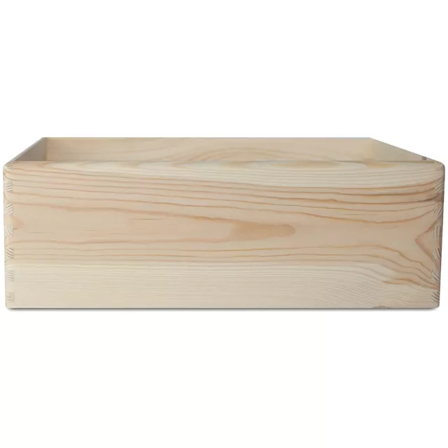 Creative Deco XL Grande Scatola in Legno Con Maniglie | 40 x 30 x 14cm (+/- 1cm)