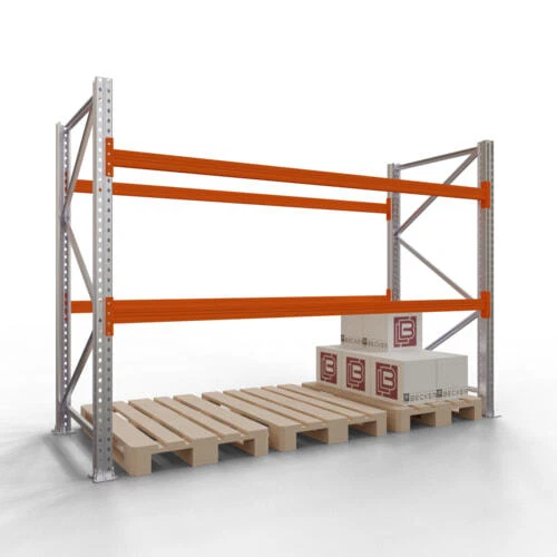Regalwerk Palettenregal ARTUS, für 6 Paletten, 3 Ebenen, 3000kg Fachlast, 3,0 x 1,9m – Böttcher AG Regalwerk Palettenregal ARTUS, für 6 Paletten, 3 Ebenen, 3000kg Fachlast, 3,0 x 1,9m – Böttcher AG