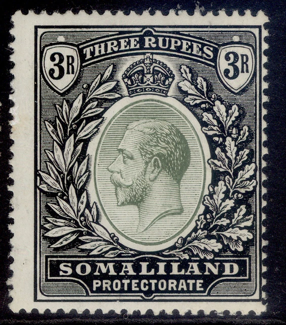 SOMALILAND PROTECTORATE GV SG84, 3r dull green & black, M MINT. Cat £48.