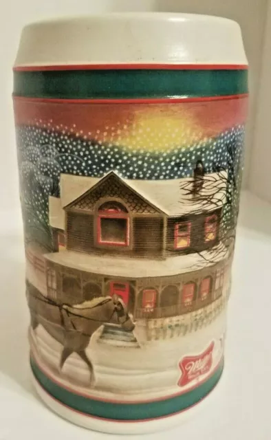 Vintage Miller High Life Holiday Christmas Beer Stein