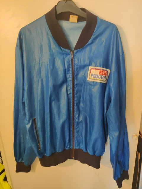 Veste De Cyclisme Vintage Années 80 - Laine Woolmark, Taille S (46), Bleu Et Noir