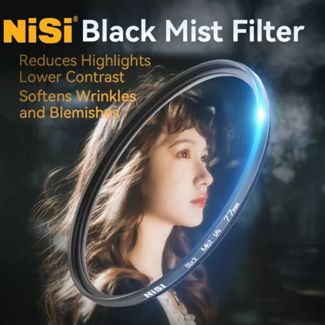 Nisi Black Mist 1/2 1/4 1/8 Lens Filter 49mm 52mm 67mm 72mm 77mm 82mm 95mm NEW