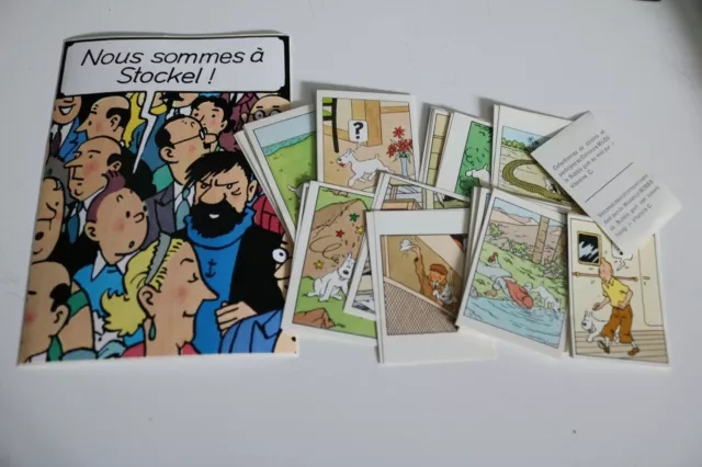 gros lot + de 60 Chromos HERGE TINTIN concours MILOU bubble gum + 1 AUTOCOLLANT