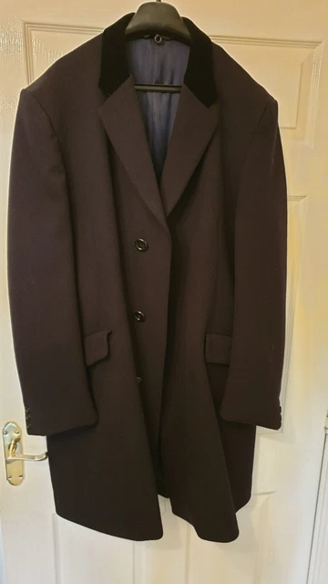 Crombie Navy Overcoat