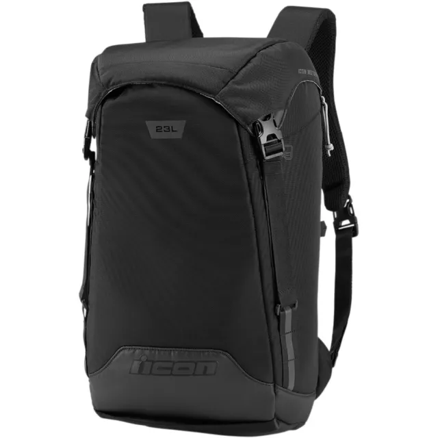 Icon Motosports SQUAD 4 Motorcycle Backpack (Black)