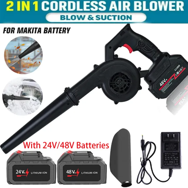 Cordless Air Blower For Makita 48V Garden Snow Dust Leaf Electric Suction Vacuum
