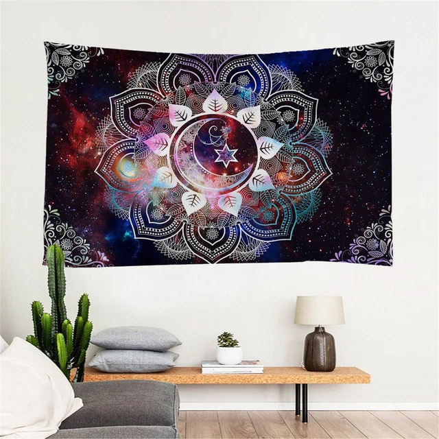 GALAXY STARRY SKY Moon Star Tapestry Bohemia Bedroom Living Room Wall