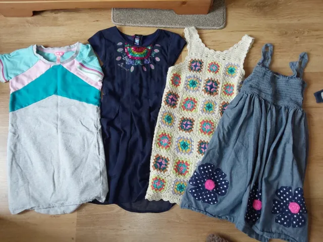 Girls Age 7-8 Years Beautiful Summer Dress Bundle,  Desigual, Monsoon, Blu3 Zoo