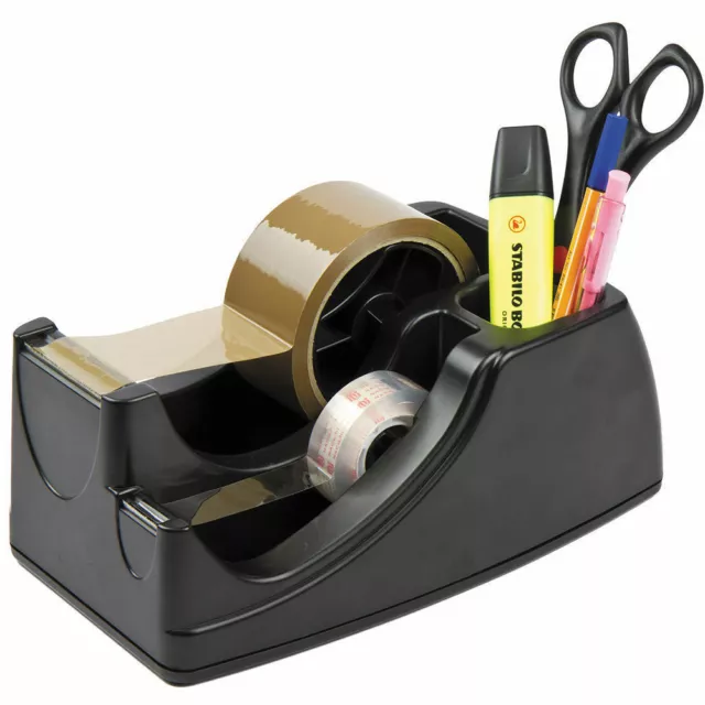 Black Heavyweight 50mm/19mm Packing Sticky Tape Dispenser Holder Desktop/Bench