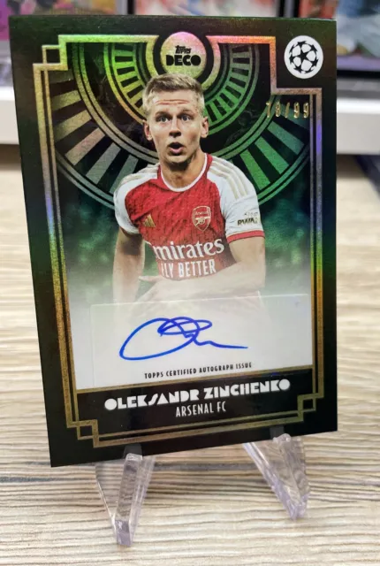 2023-24 Topps Deco Oleksander Zinchenko /99 Auto Arsenal FC UEFA CL Autograph