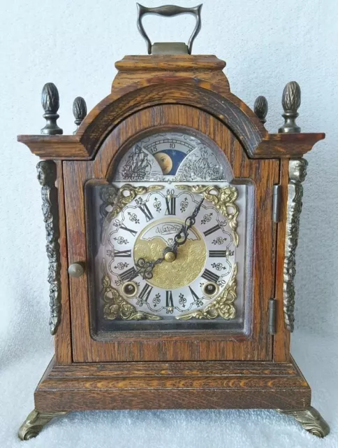 Warmink . Dutch .Mantel Clock..wuba Chimes.. Moonphase  #630922..Original Owner
