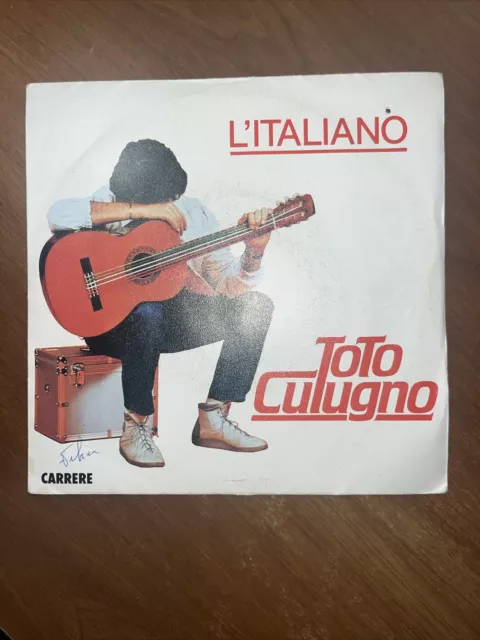 Toto Cotugno 45 Giri - L’italiano  Vinile Disco Vintage