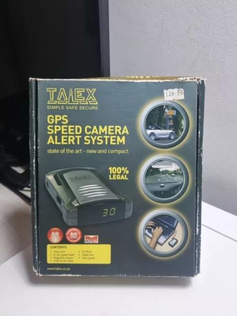 Talex  GPS Speed Camera Alert System Car Driving UK Complet In Box (N1