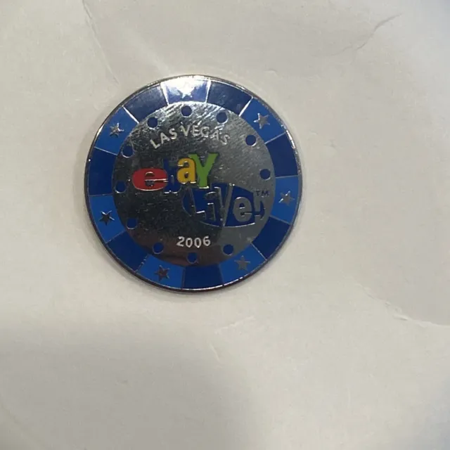 eBay Live! Las Vegas 2006 Souvenir Swag Lapel Hat Pins Mint Blue