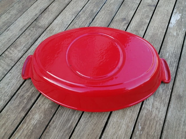 Large Vintage French Le Creuset la Mama Enzo Marie Gradient Light Brown Dutch Oven With Lid