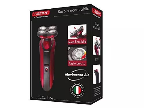 Rasoir Électrique Rechargeable avec 4 Têtes Amovibles Nettoyage Hygiène Favoris