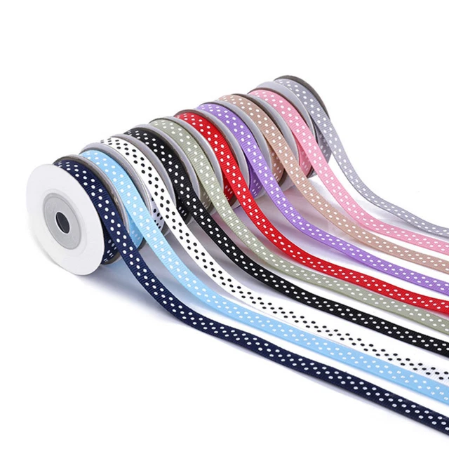 5 Rolls Hair Bows Ribbon Favor Ribbon Floral Ribbon Gift Ribbon Polka Dot 3