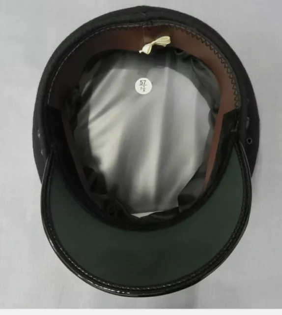 ROYAL NAVY OFFICER black peak cap / Hat (Black Wool) £78.98 - PicClick UK