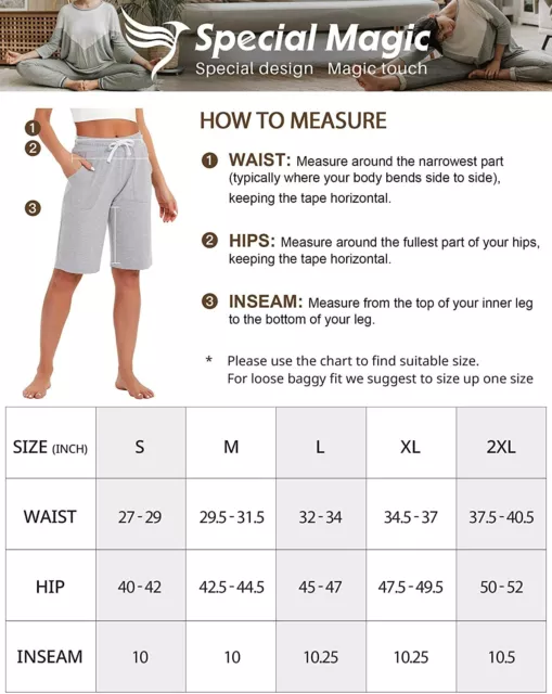 Women Sweat Shorts Pockets Athletic Lounge Sports Workout Bermuda Knee Trousers 3