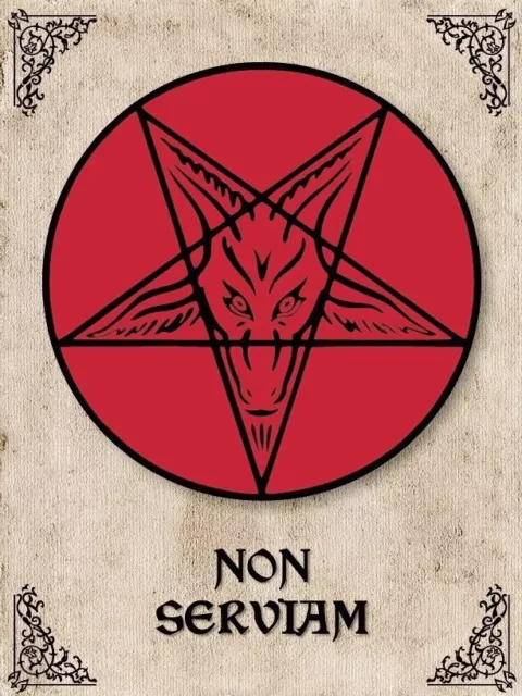 BAPHOMET BANNER 1900 Pentagramm Satan Luzifer Lucifer Gothic Metal Flagge Fahne