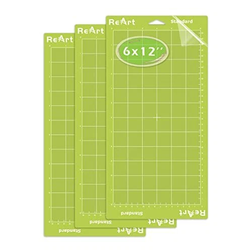 "Estera de corte adhesiva con agarre estándar 3 piezas alfombra de corte Cricut multiuso 6x12"""