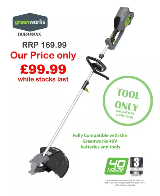 Cordless 40V Brush cutter 2in1 Greenworks Duramaxx Tool (No battery No Charger)