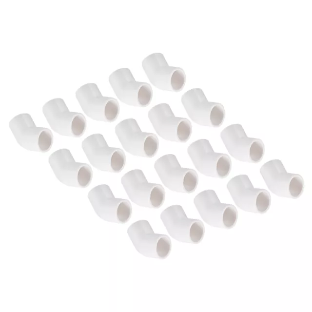 20Pcs 45 Degree Elbow Pipe Fittings 1/2 Inch UPVC Fitting Connectors White
