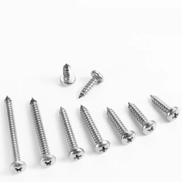 PAN HEAD PHILLIPS SELF TAPPING SCREWS A4 MARINE STAINLESS TAPPERS M2,2.2,2.6,3mm