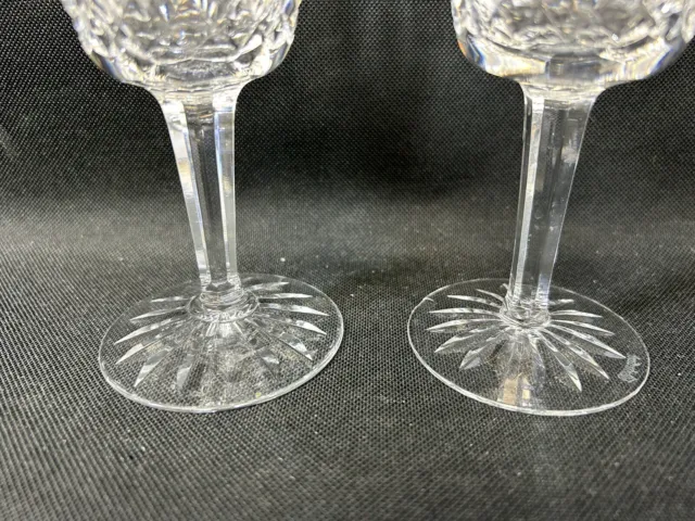 Waterford Crystal Lismore~(Lot of 2)~Claret Wine~6 Oz.~5.78" x 3.0"~Perfect 2