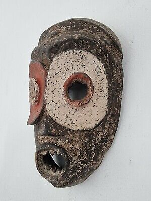 African Wood Carved Painted African Mask Wooden Mask