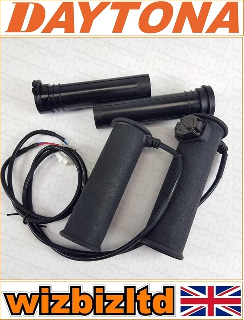Poignées Chauffantes Moto 12V - 7/8" (22mm) Réglables 5 Niveaux, Anti-Froid Pour Guidon Universel
