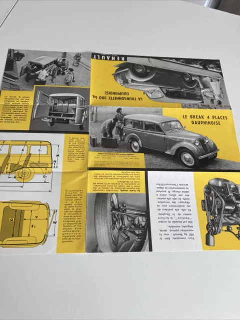 Renault break 4 places dauphinoise catalogue prospectus brochure vente 2