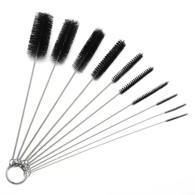 10X Test Tube Cleaning Brush Bottle Straw Washing Cleaner Bristle Kit Tool R^EL