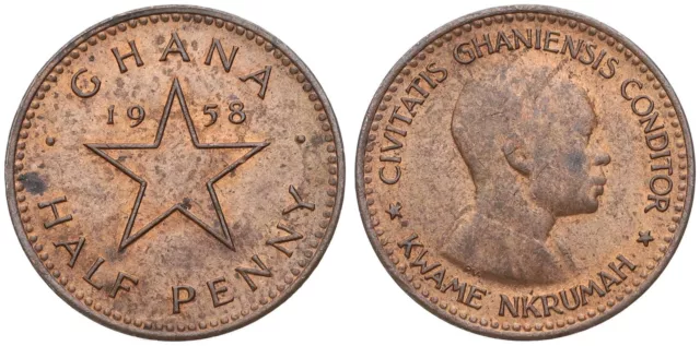 Ghana -  1/2 One Half Penny 1958 - Ghaniensis - IV