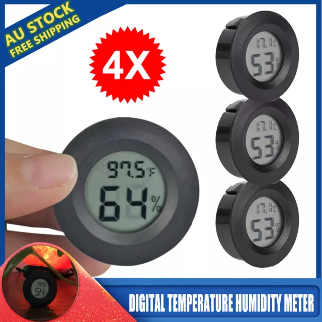 4PCS LCD Mini Digital Thermometer Hygrometer Temperature Humidity Humidity Meter