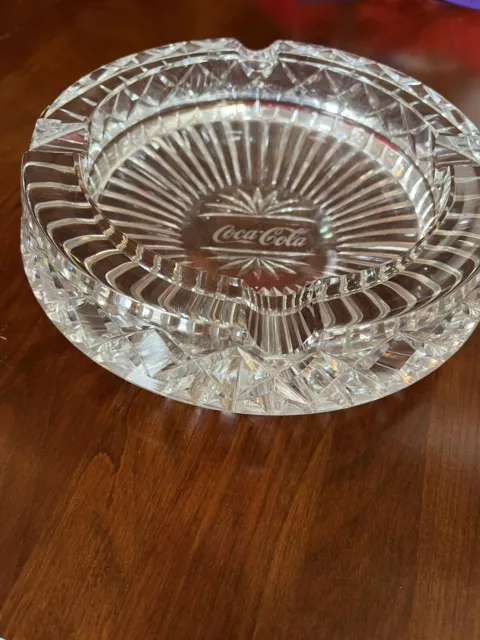 coca-cola solid crystal ashtray